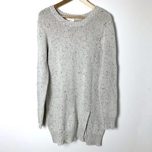 cloth. White Speckled Knit Sweater Dress